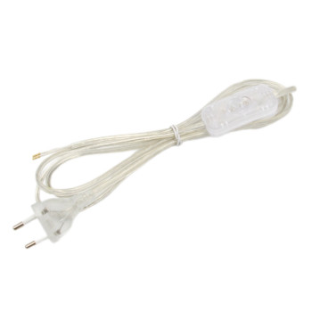 110-220 V AC захранващи кабели с EU щепсел US Plug Вграден превключвател PVC кабелен удължителен проводник