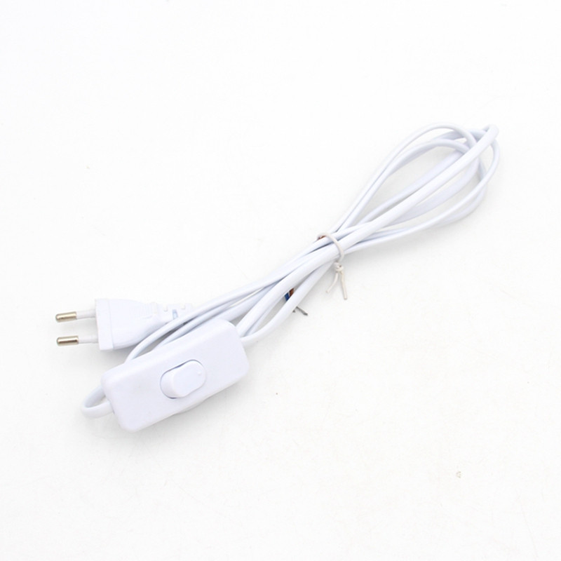 110-220 V kintamosios srovės maitinimo laidai su ES kištuku US Plug Inline Switch PVC kabelio prailginimo laidas