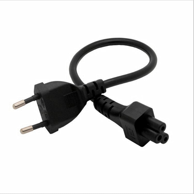 2-pinový adaptér EU samec na Iec 320 C5 samica s poistkou 2,5 A, priemyselný menič napájania pre EÚ