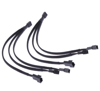 1 до 3-посочен сплитер с 4-пинов PWM конектор Удължителен кабел за вентилатор