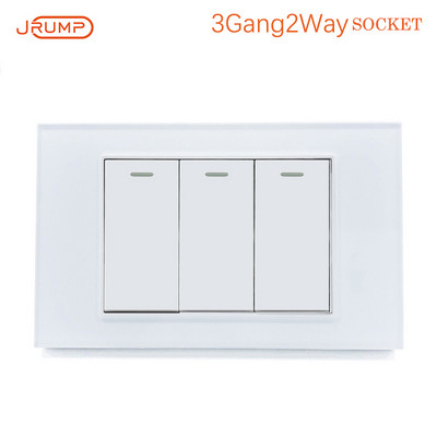 Brazil aljzatú fali kapcsoló USB kimenet különböző kombinációk luxus edzett üveg panel