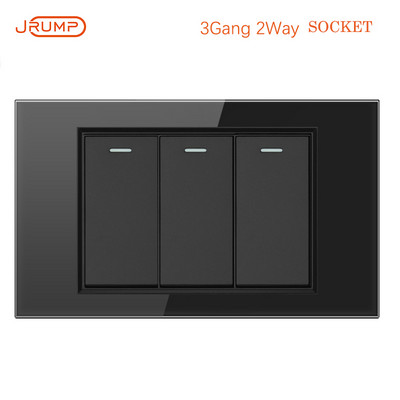 Brazil aljzatú fali kapcsoló USB kimenet különböző kombinációk luxus edzett üveg panel