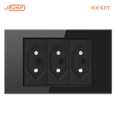 Brazil aljzatú fali kapcsoló USB kimenet különböző kombinációk luxus edzett üveg panel