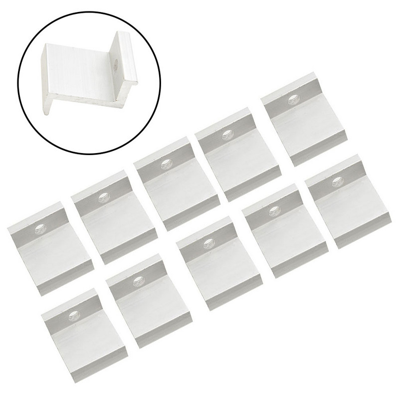 Skavu sānu skavu paneļi Sudraba PV Saules 10gab/komplekts 30mm 35mm 40mm Montāžas alumīnija profili Montāžas sliede Piekļuve