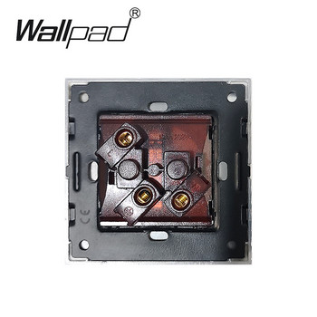 ЕС захранващ щепсел Заземен стъклен панел Wallpad 16A ЕС стандартен електрически контакт 86 мм * 86 мм