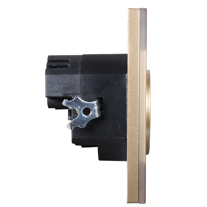 Nová USB zásuvka na nabíjanie telefónu Doprava zdarma Dvojitý USB port 5V 2A USB zásuvka do steny USB nástenná zlatá farba F1-01JJ