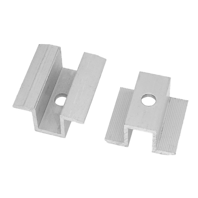 10 gabalu alumīnija sakausējuma saules paneļu montāžas kronšteini vidējā skava Saules vidējā skava rāmju paneļiem 40 mm/50 mm/60 mm