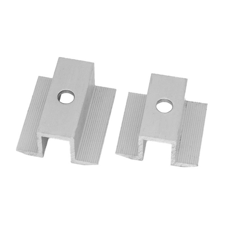 10 gabalu alumīnija sakausējuma saules paneļu montāžas kronšteini vidējā skava Saules vidējā skava rāmju paneļiem 40 mm/50 mm/60 mm