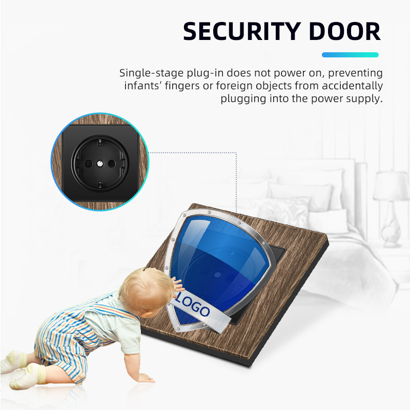 PSSRISE EU fali konnektor AC110-250V 16A faszemcsés alumínium ötvözet nappali hálószoba fali beágyazott panel aljzat 86*86mm