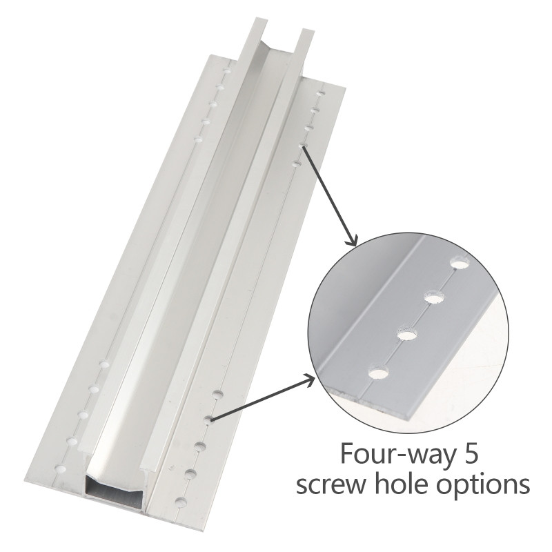 Hliníková zliatina Mini krátka koľajnica na strechu Solárny panel Montážny držiak Fotovoltaická podpora Solárny systém Drop Shipping