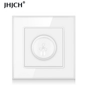 Regulátor ventilátora JHJCH luxusný krištáľový sklenený panel nástenný vypínač vypínač 16a 15-300w čiernobiele zlato