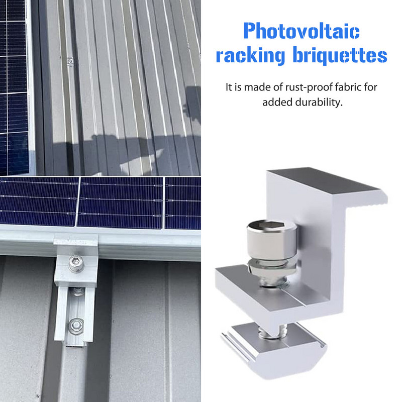 4 tk fotogalvaanilise päikesepaneeli kinnitus Z-tüüpi 30 mm/35 mm päikesepaneeli kinnitusklambri klamber, reguleeritav päikesepaneeli klambri lisatarvikud