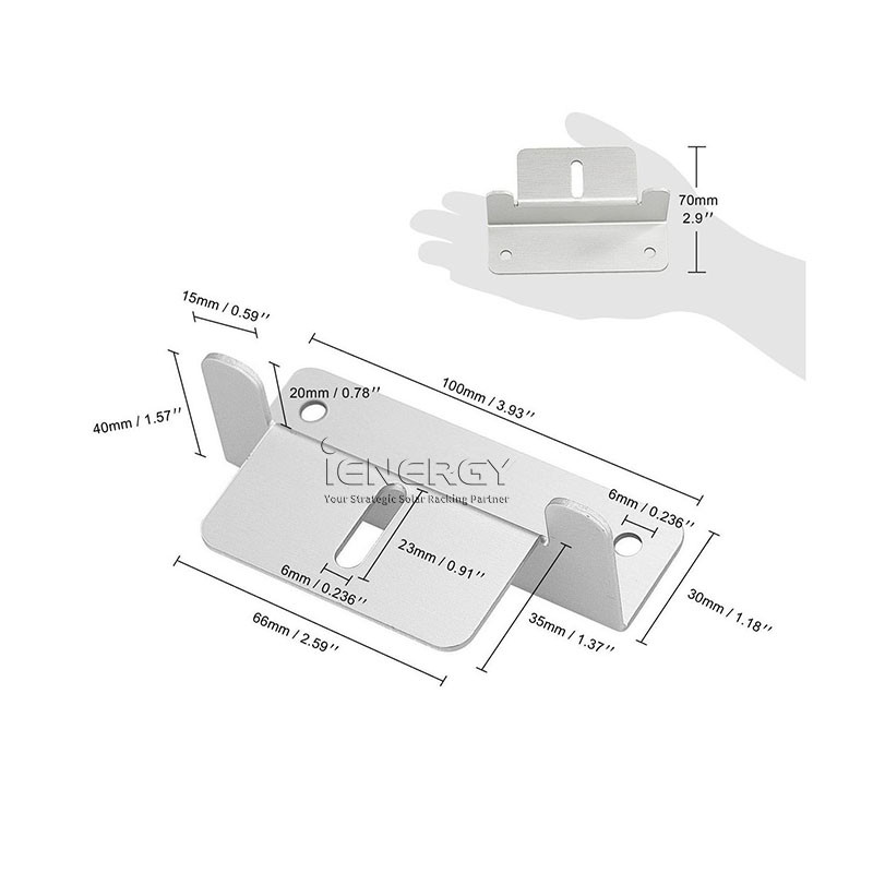 Napelem rögzítés 4 db fém Z konzol hardverrel lakókocsi házhajó tetőkhöz lakókocsi napelemes rendszer telepítési kiegészítők