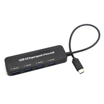4-portový USB 3.0 HUB s vysokorýchlostným indikátorom rýchlosti, USB Hub pre viacero zariadení, počítač, notebook, stolný počítač, adaptér USB 3.0 HUB