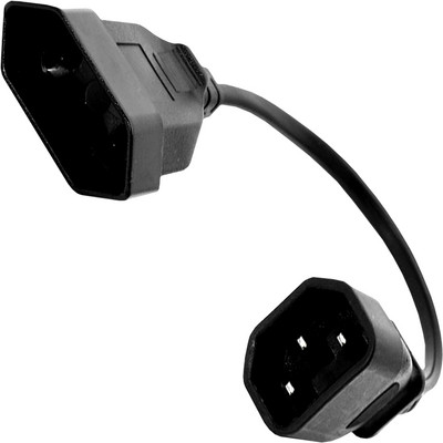 EU tápadapter kábel , IEC 320 C14 dugó az európai CEE 7/16 2 tűs csatlakozó aljzatú tápkábel UPS PDU 30CM*1 C14-CEE716R-30/075