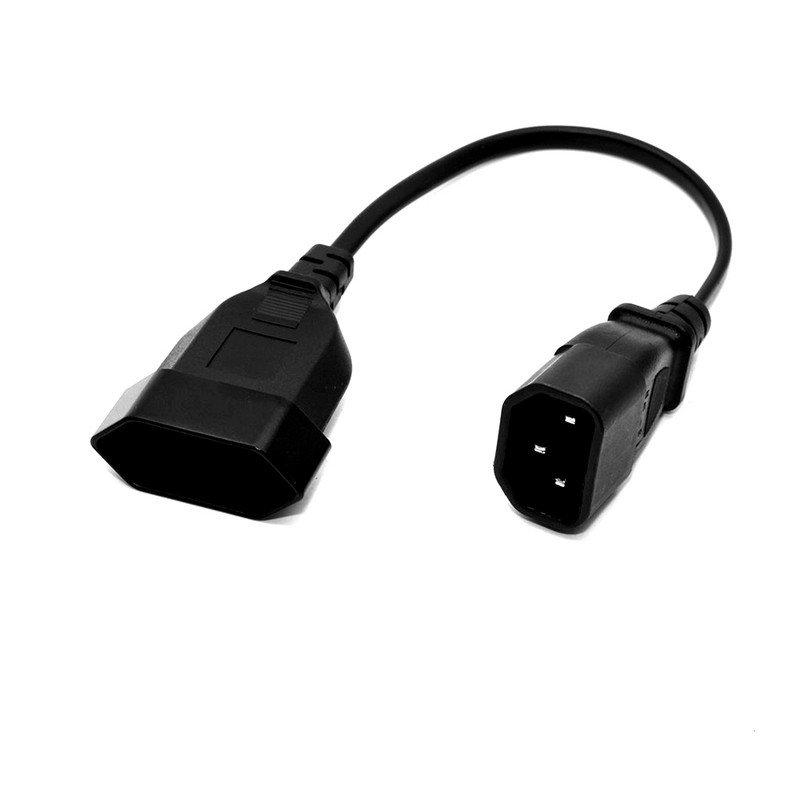 EU tápadapter kábel , IEC 320 C14 dugó az európai CEE 7/16 2 tűs csatlakozó aljzatú tápkábel UPS PDU 30CM*1 C14-CEE716R-30/075