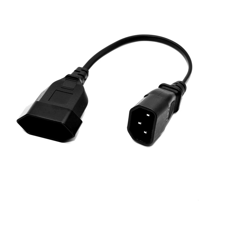 EU tápadapter kábel , IEC 320 C14 dugó az európai CEE 7/16 2 tűs csatlakozó aljzatú tápkábel UPS PDU 30CM*1 C14-CEE716R-30/075