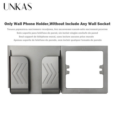 UNKAS EU műanyag panel C típusú USB port Szürke Spanyolország Fali konnektor tartó Oroszország Földelve Gyorstöltővel Telefon PC Flame