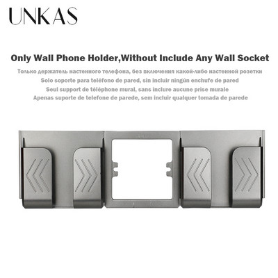 UNKAS EU műanyag panel C típusú USB port Szürke Spanyolország Fali konnektor tartó Oroszország Földelve Gyorstöltővel Telefon PC Flame