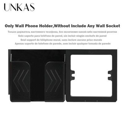 UNKAS EU műanyag panel C típusú USB port Szürke Spanyolország Fali konnektor tartó Oroszország Földelve Gyorstöltővel Telefon PC Flame