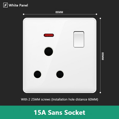 Avoir USB nástenná zásuvka EÚ štandardné elektrické zásuvky biela veľká plastová panelová multifunkčná zásuvka s vypínačom AC110-250V