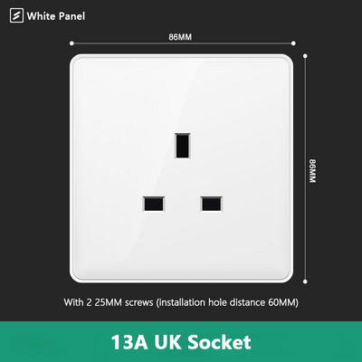 Avoir USB nástenná zásuvka EÚ štandardné elektrické zásuvky biela veľká plastová panelová multifunkčná zásuvka s vypínačom AC110-250V