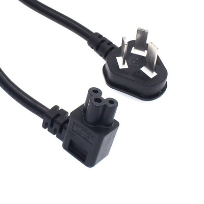 Angle C5 Ķīnas 3 kontaktu strāvas adaptera vads TV printerim Austrālija 10A līdz IEC 320 C5 barošanas kabelis 30cm