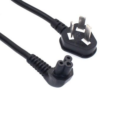 Angle C5 Ķīnas 3 kontaktu strāvas adaptera vads TV printerim Austrālija 10A līdz IEC 320 C5 barošanas kabelis 30cm