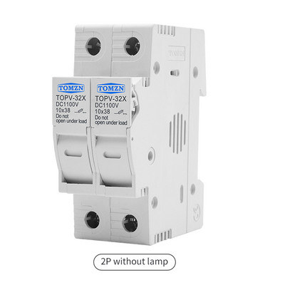 2P паралелен държач за предпазител за постоянен ток 10*38 мм високоволтова слънчева фотоволтаична фотоволтаична фотоволтаична камера 1100 V TOMZN TOPV-30 Основен протектор за защита на фотоволтаичната система gpV