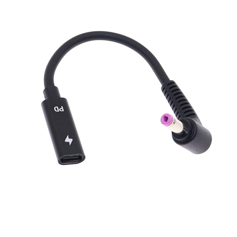 Adaptér USB-C samica na 4,8*1,7 mm pre nabíjačku notebooku, napájací adaptér USB-C pre HP Compaq 500 510 520 530 540 550 620