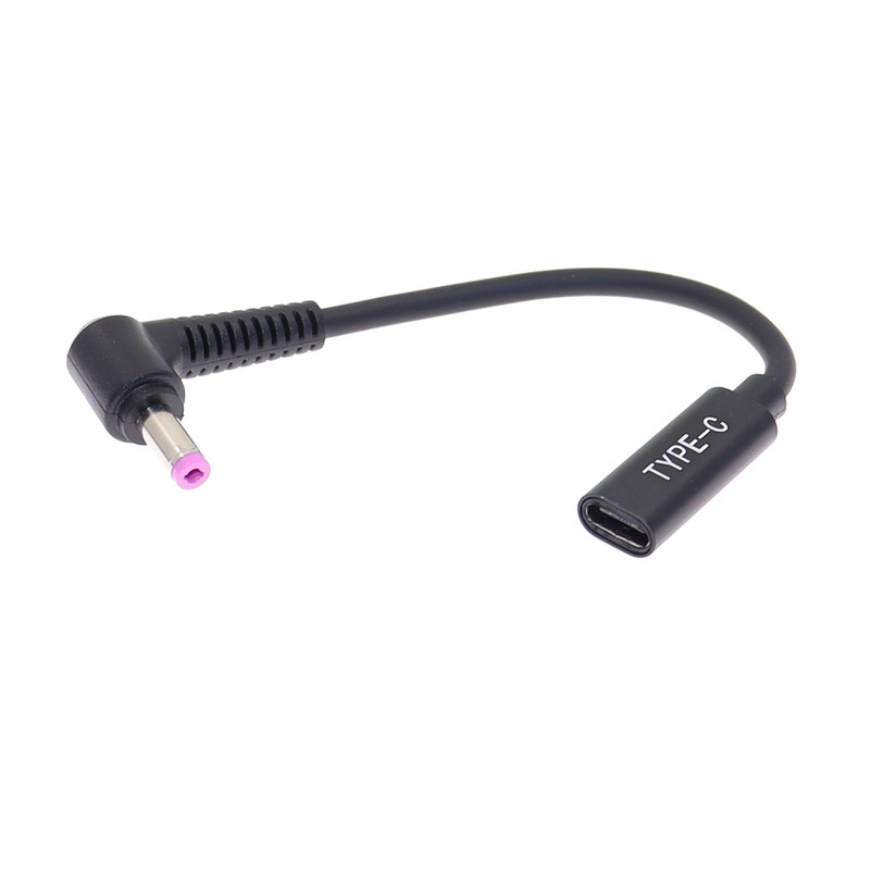 Adaptér USB-C samica na 4,8*1,7 mm pre nabíjačku notebooku, napájací adaptér USB-C pre HP Compaq 500 510 520 530 540 550 620