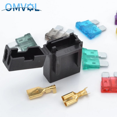 10 DB CINK lapos automatikus biztosíték ATC biztosíték, autóipari mini Közepes penge biztosíték 1A 2A 3A 5A 7,5A 10A 15A 20A 25A 30A 35A 40A 45A 50A