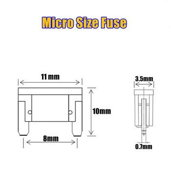 100/50 τμχ Ασφάλειες Mini Car Automotive Blade Type Micro Fuse Assortation In Box 2A/3A/5/A/7.5A/10A/15A/20A/25A/30A/35A