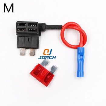 M/S/Mini ATM Auto Fuse Adapter Στήριγμα προσαρμογέα διπλού κυκλώματος για φορτηγό αυτοκινήτου με ασφάλεια Blade Auto