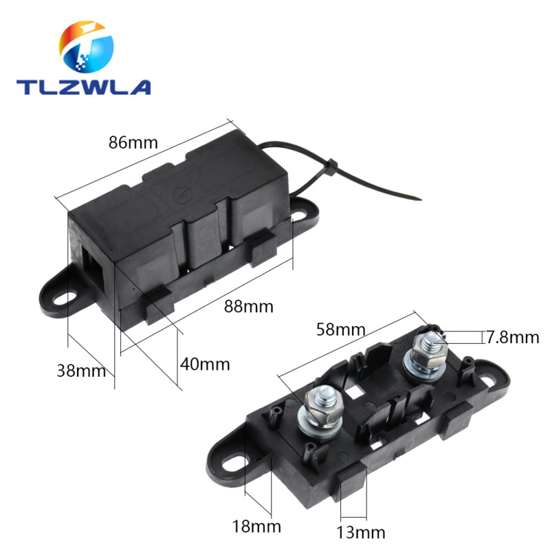 1PCS ANM-H3 32V MEGA държач за автоматичен предпазител/ANM държач за предпазител с болтове, плосък тип предпазител 30A 60A 80A 100A 125A 175A 200A 225A -500A