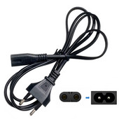 Divu dakšu kontaktu maiņstrāvas ES/ASV kabeļa barošanas vads konsoles vads C7 kabeļa figūra Augstas kvalitātes vadu barošanas vads galddatoram klēpjdatoram