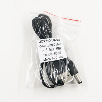 Nabíjací kábel USB-DC 5,5 * 2,1 mm z čistej medi, ventilátor, smerovač, chladič, nabíjacie napájacie káble 120 cm / 80 cm