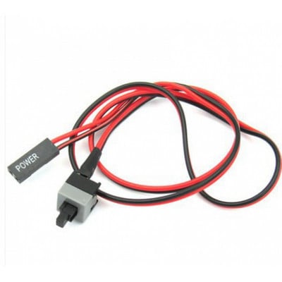 Vypínač napájania hlavného počítača 50 cm, tlačidlo vypínača počítača sa automaticky resetuje