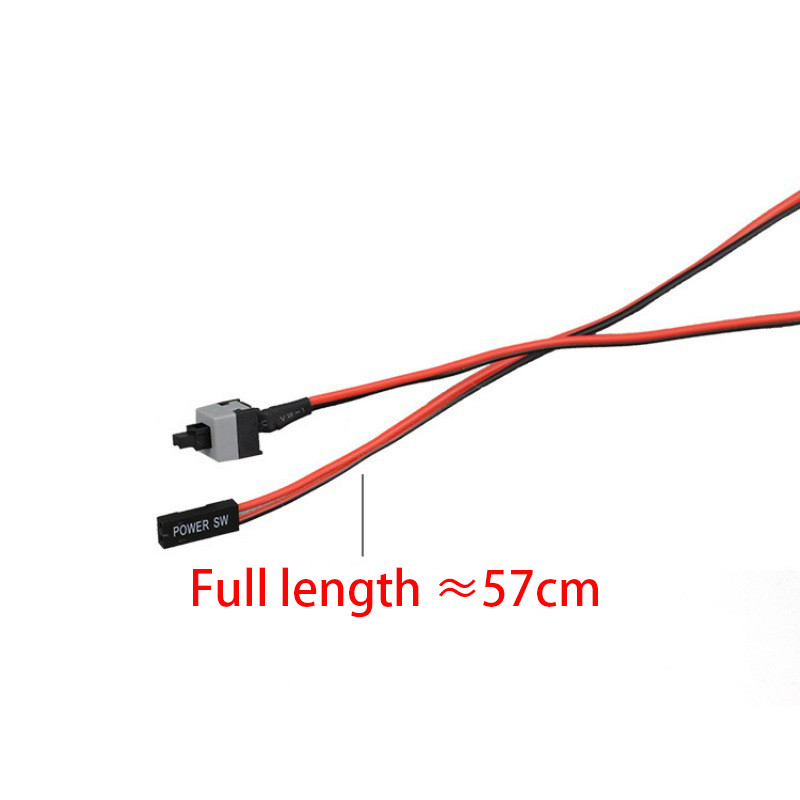 Vypínač napájania hlavného počítača 50 cm, tlačidlo vypínača počítača sa automaticky resetuje