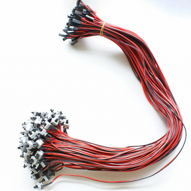 Vypínač napájania hlavného počítača 50 cm, tlačidlo vypínača počítača sa automaticky resetuje