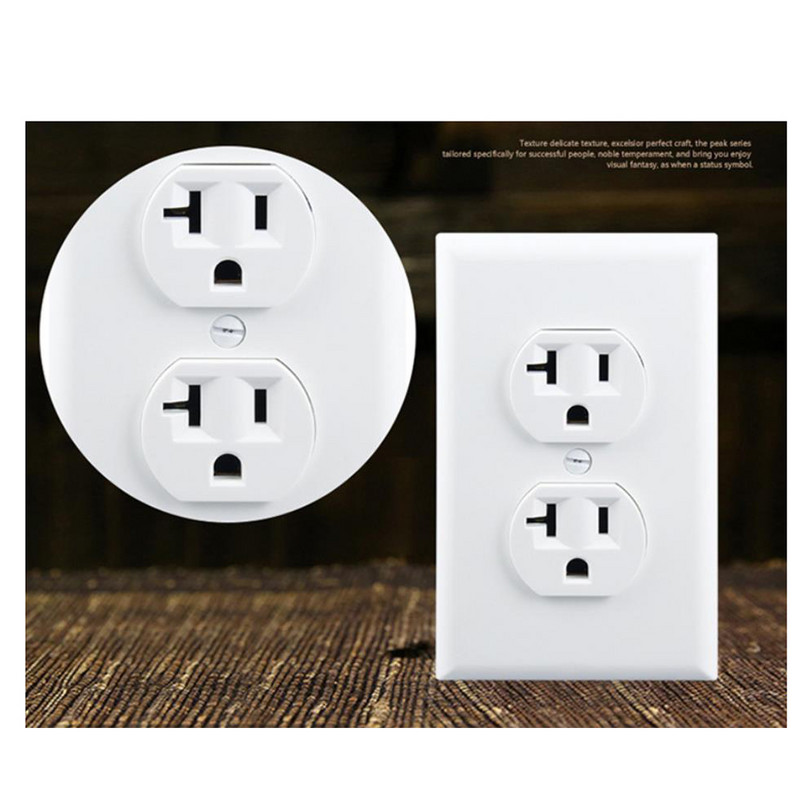 JAV lizdas sieninis laikiklis 15A sieninis elektros lizdas 3 skylių US 5-15R dvigubas sieninis maitinimo lizdas Kanada Japonija US Socket Wallpad