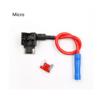 M/S/Mini ATM Auto Fuse Adapter Στήριγμα προσαρμογέα διπλού κυκλώματος για φορτηγό αυτοκινήτου με ασφάλεια Blade Auto