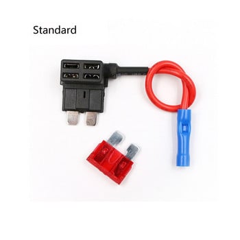 M/S/Mini ATM Auto Fuse Adapter Στήριγμα προσαρμογέα διπλού κυκλώματος για φορτηγό αυτοκινήτου με ασφάλεια Blade Auto