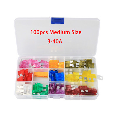 50/80/180db 5/10/15/20/30A autós autó kis és közepes pengéjű biztosíték motorkerékpár csónak teherautó gépkocsi penge biztosíték választék készlet