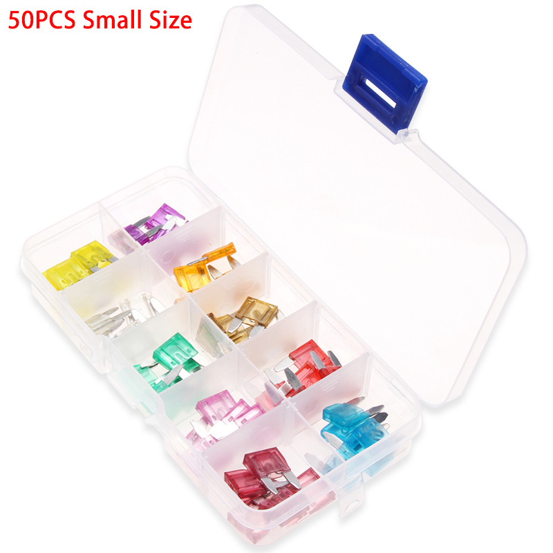 50/80/180db 5/10/15/20/30A autós autó kis és közepes pengéjű biztosíték motorkerékpár csónak teherautó gépkocsi penge biztosíték választék készlet