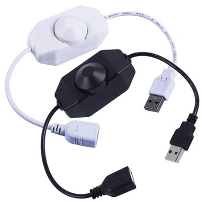 USB LED-nupp astmeteta hämardus DC 5 V lindi heleduse reguleerimise lüliti kontrolleri pistik 5050 3528 2835 5 V ribatulede jaoks