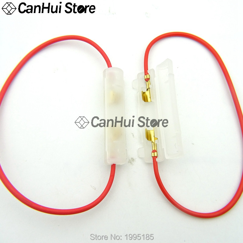 5 vnt 6 * 30 mm stiklo saugiklių laikiklis 6x30 mm saugiklių lizdas atverčiamas korpusas juodas/baltas atverčiamas saugiklių lizdas žemės riešutų korpusas su 20 AWG laidu