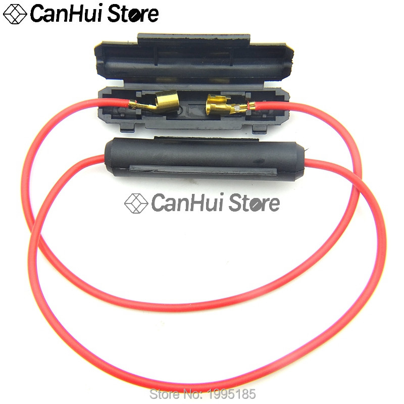 5 vnt 6 * 30 mm stiklo saugiklių laikiklis 6x30 mm saugiklių lizdas atverčiamas korpusas juodas/baltas atverčiamas saugiklių lizdas žemės riešutų korpusas su 20 AWG laidu