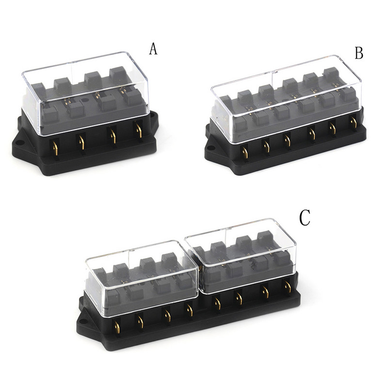 Autós jármű áramköri autóipari penge autós biztosítéktartozék 4/6/8 utas autós áramköri biztosítékdoboz Változatos síklemezes biztosítékdoboz