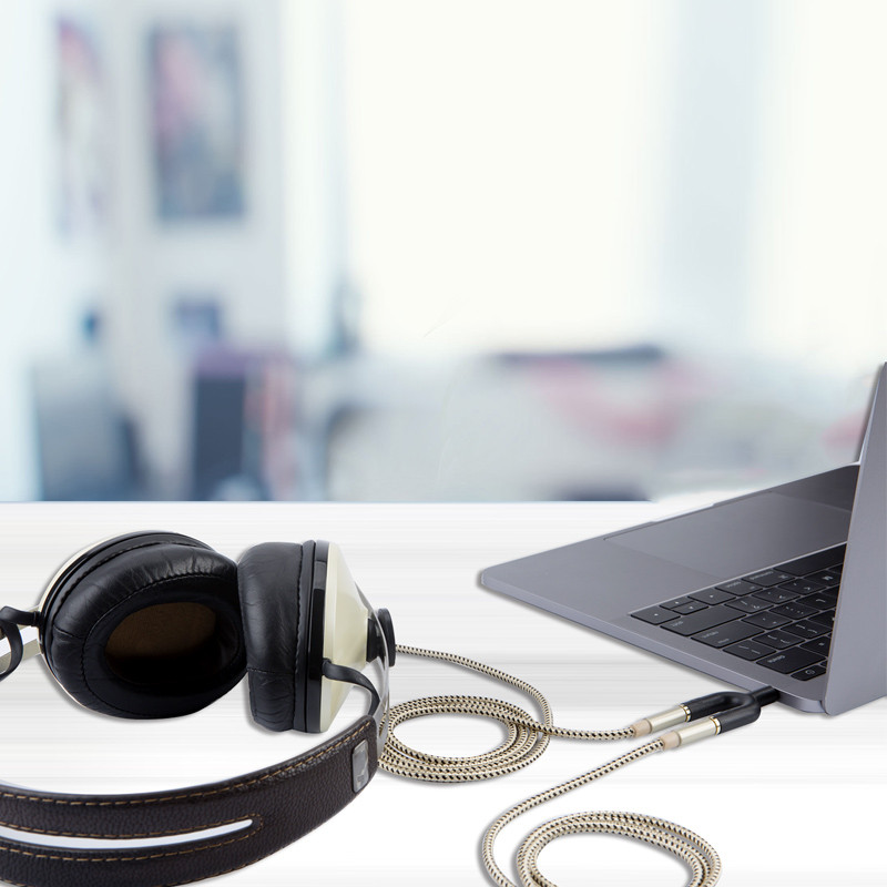 Kõrvaklappide jaoturi adapter, Aux Stereo Y pesa jaoturi adapter, 3,5 mm isa kuni 2 pordiga 3,5 mm emane kõrvaklapi jaoks, must